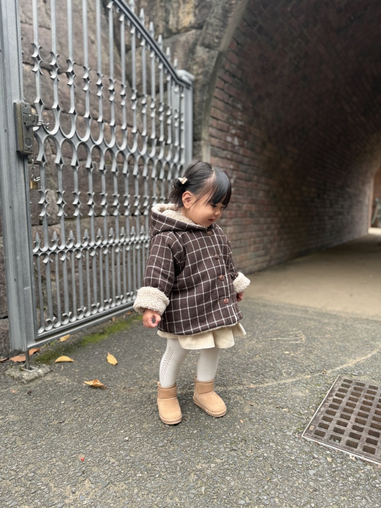 ［mimi market］Check boa jumper