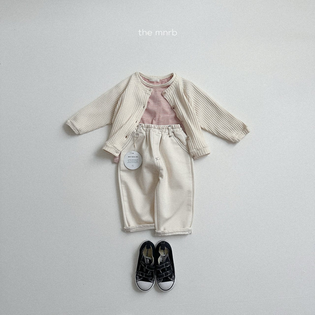 [minirobe] Cocoa stripe tee