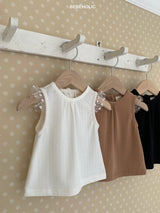 ［bebe holic］Tenny eyelet frill tee