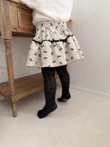 ［mimi market］Ribbon cancan skirt