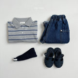 [minirobe] Side denim pants