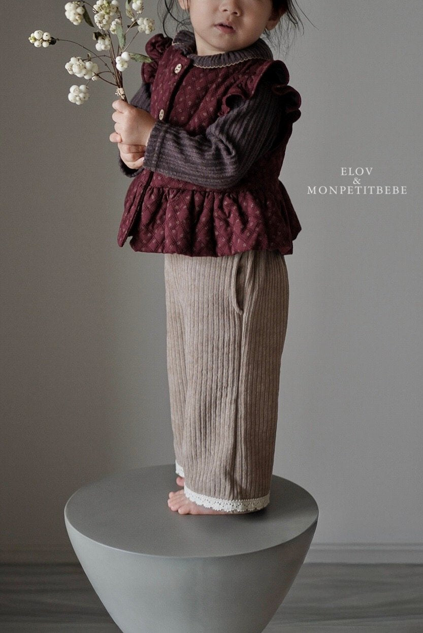 ［Mon petit bebe］Elva frill vest