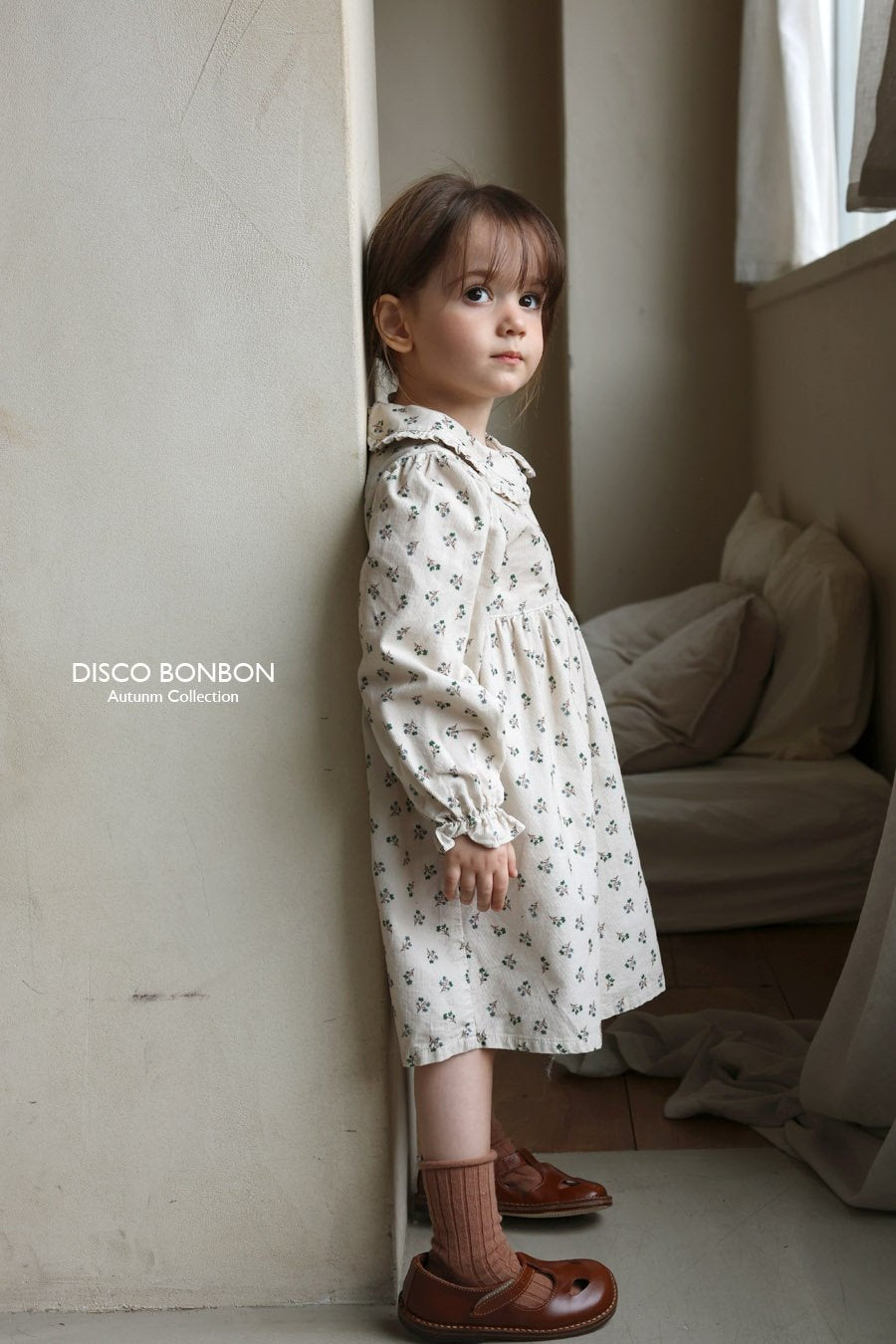 ［DISCO BONBON］Baba flower corduroy one-piece