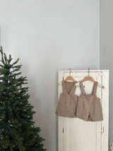 ［monbebe］Window check suspender pants