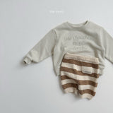 [minirobe] Striped knit pants