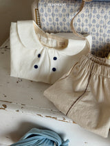 ［bebe holic］Mild double button blouse