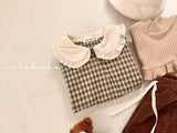 ［valubebe］Frill check collar rompers (baby)