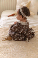 ［OREN］Selena flower padding suit