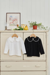 ［bebenine］Lace Round Collar Tee