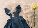 ［valubebe］Frill wing denim one-piece