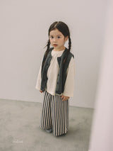 ［MELMEL］Striped wide pants