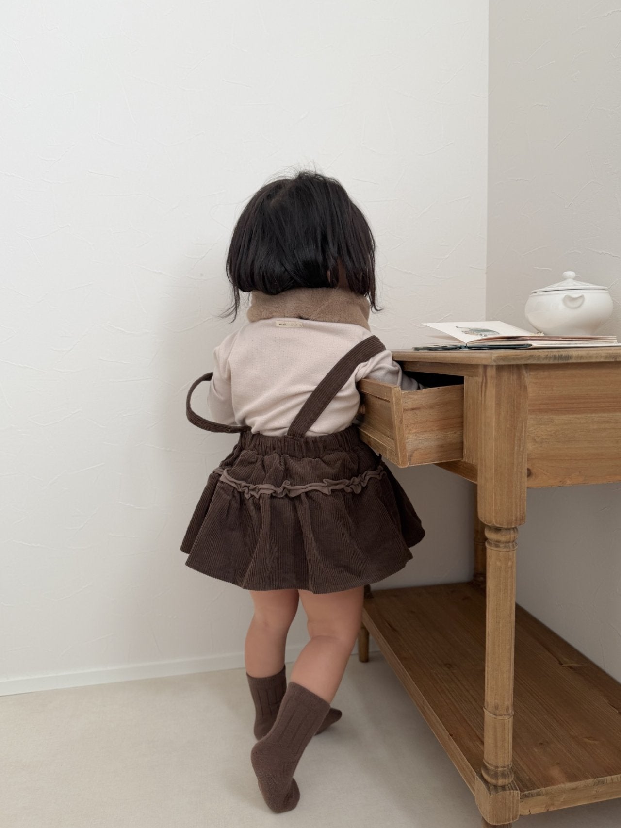 ［mimi market］Eyelet turtleneck tee