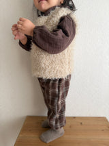 ［mimi market］Neko check suspender pants