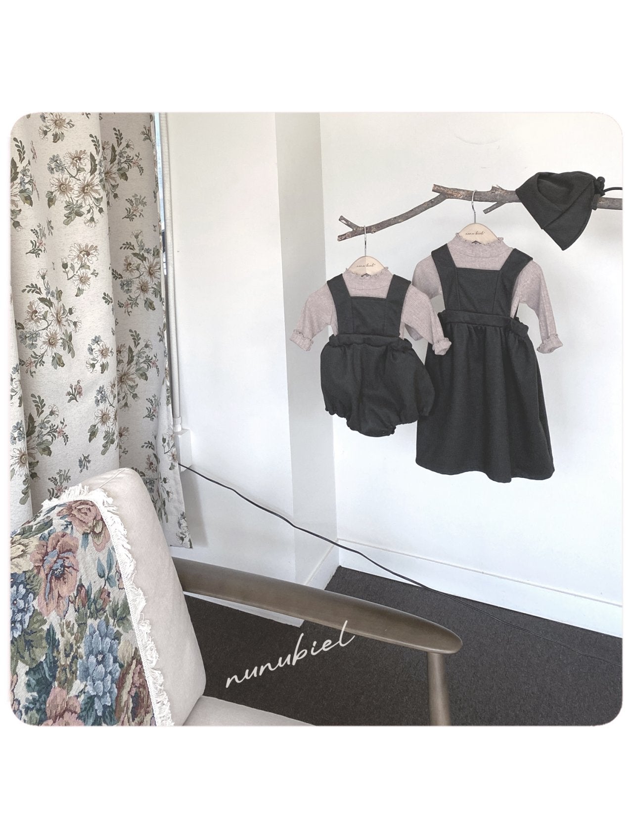 ［nunubiel］Accordion rompers & bonnet