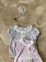 ［bebe holic］Bouquet lace frill rompers