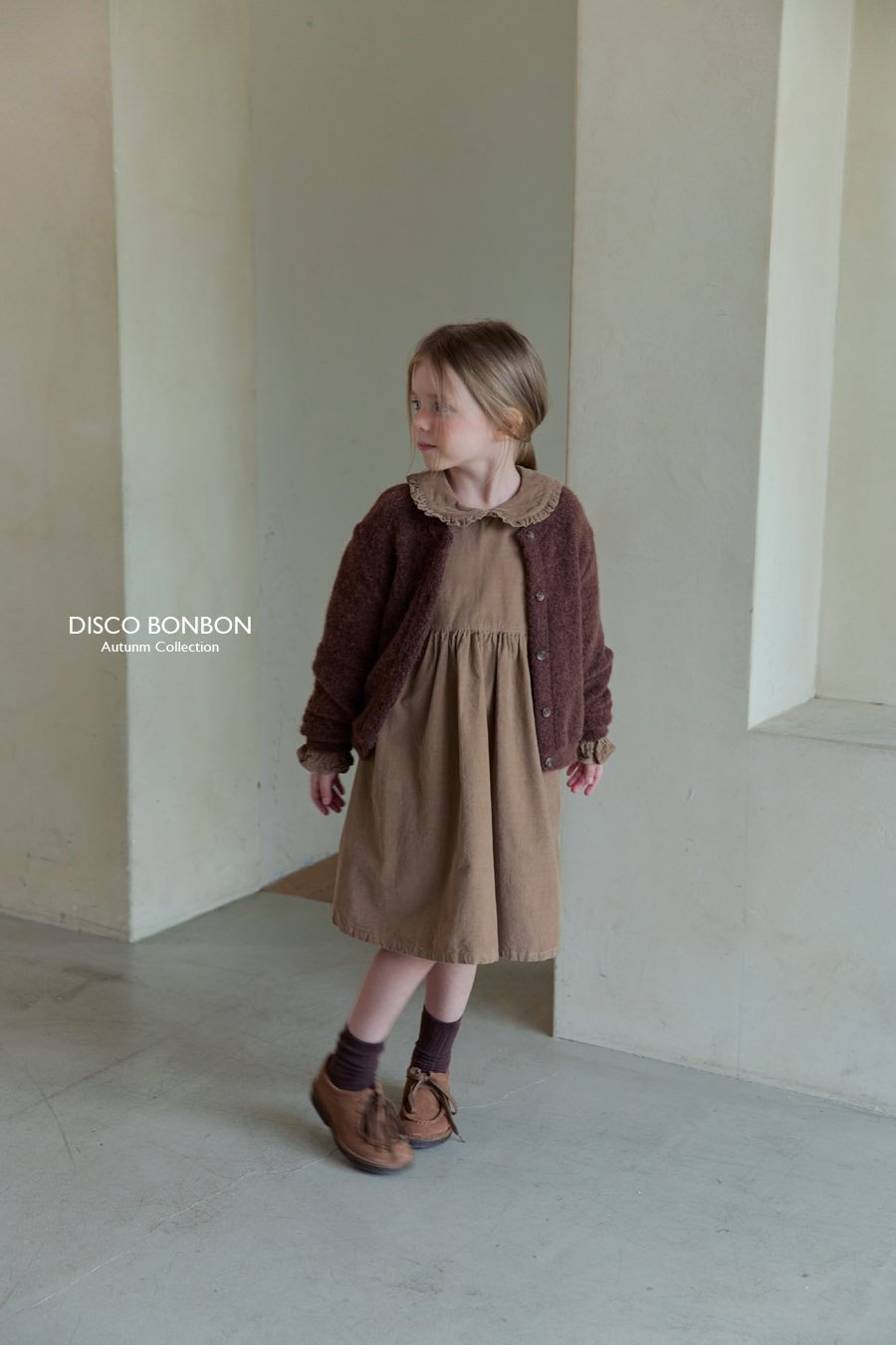 ［DISCO BONBON］Latte corduroy one-piece