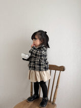 ［mimi market］Check fur coat