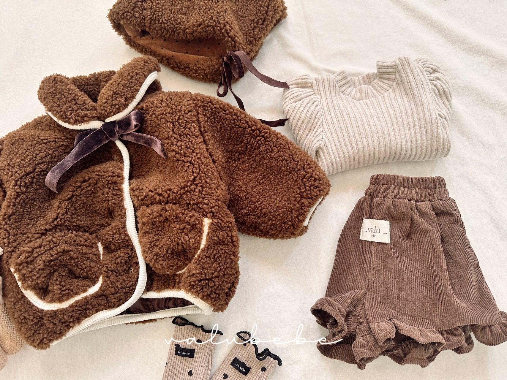 ［valubebe］Merry ribbon boa jacket (baby)
