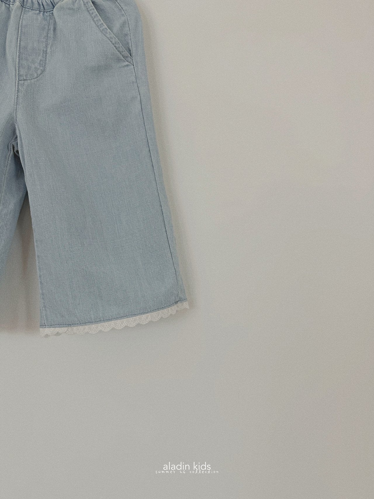 ［aladin］Lace denim pants