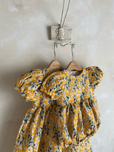 ［Anne shirley］Ology embroidery rompers (yellow)