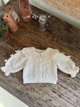 ［marron］Sellin ribbon lace cardigan