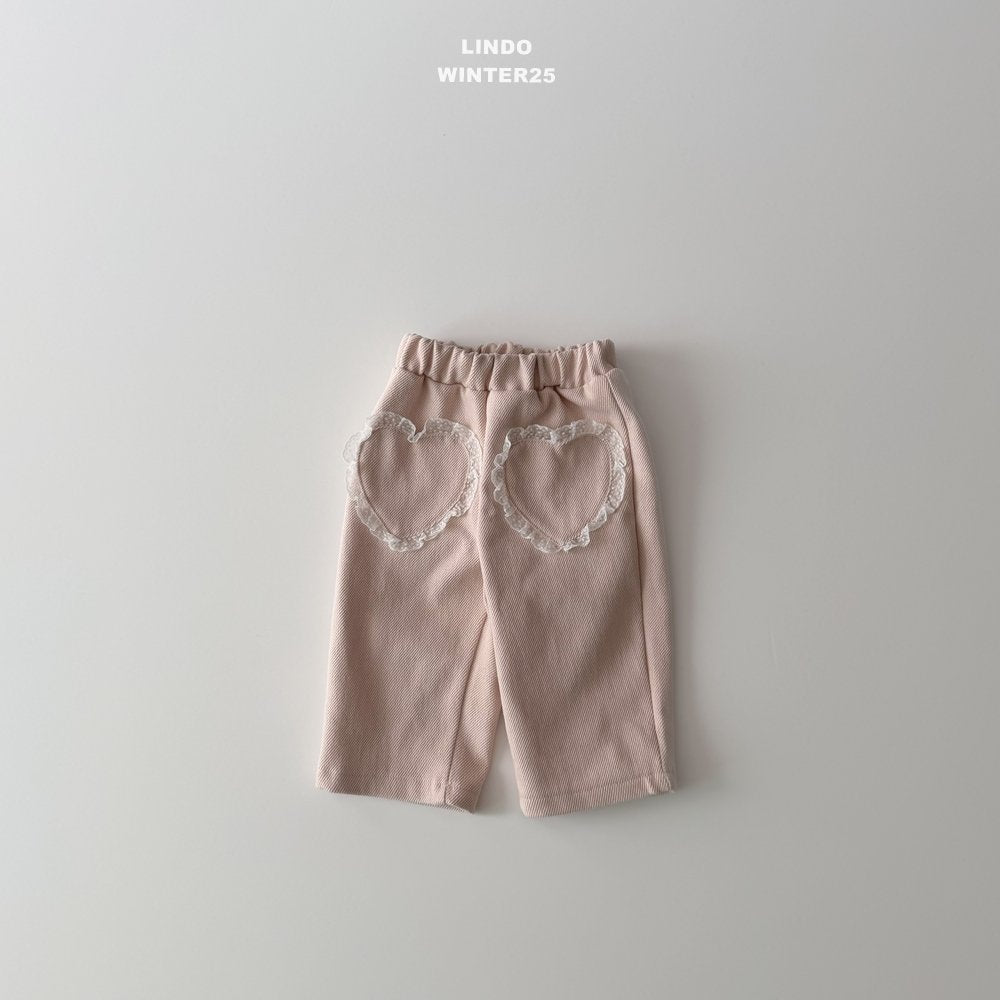 ［LINDO］Pocket heart pants