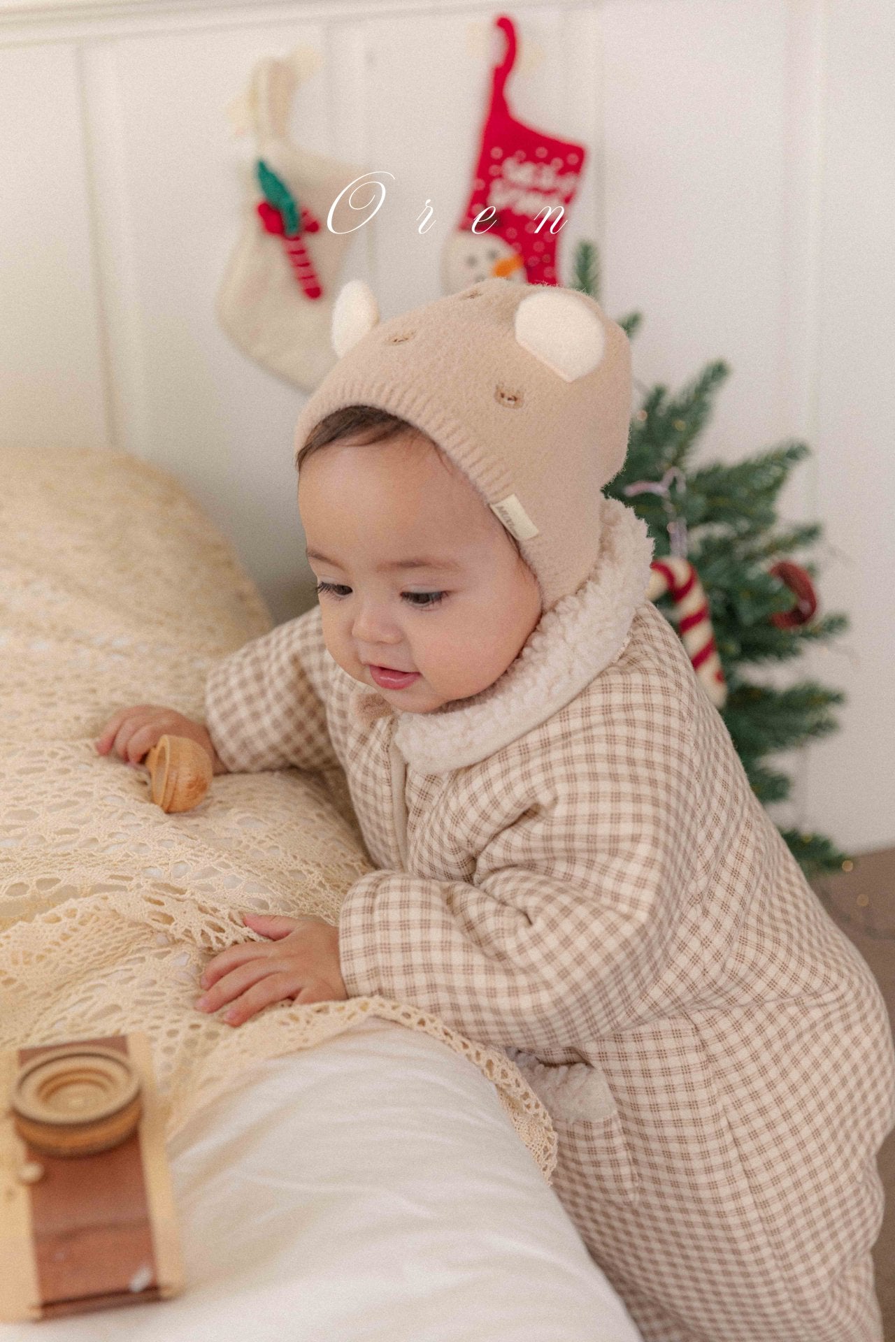 ［OREN］Soft bear bonnet