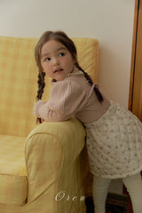 ［OREN］ Rose rib puff tops