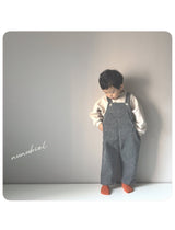 ［nunubiel］Corduroy suspender pants