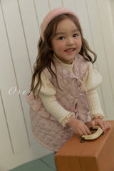 ［OREN］ Rose rib puff tops