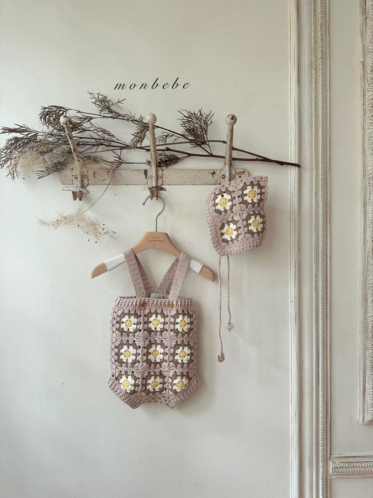 ［monbebe］Multi handmade knit bonnet