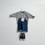 [minirobe] Side denim pants