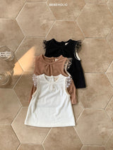 ［bebe holic］Tenny eyelet frill tee