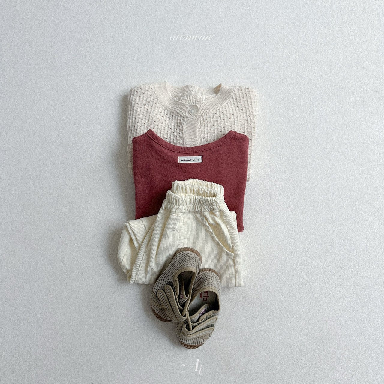 [atomeme] Chestnut knit cardigan