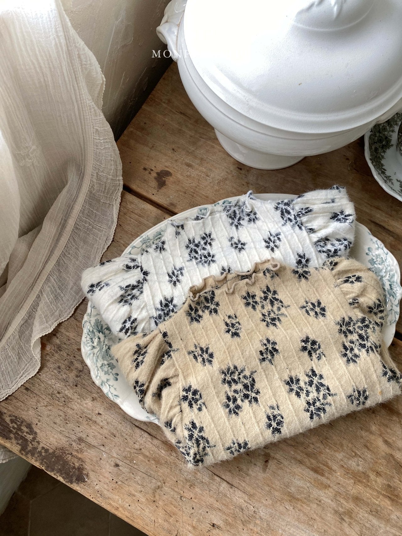 ［Mon petit bebe］Maren smock tee