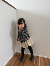 ［mimi market］Check fur coat