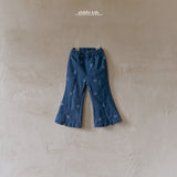 ［aladin］Ribbon denim flare pants