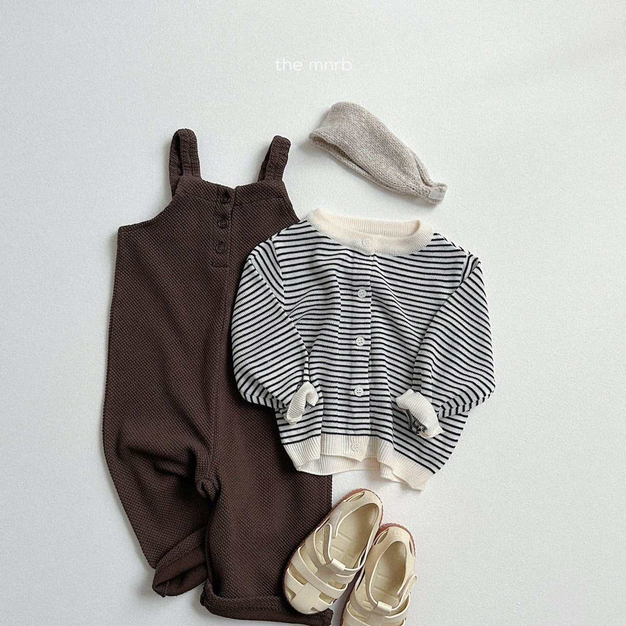 [minirobe] Curly suspenders jumpsuit