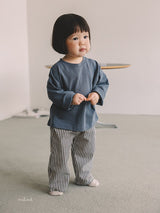 ［MELMEL］Striped hip pockets pants