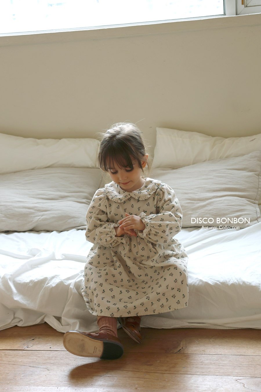 ［DISCO BONBON］Baba flower corduroy one-piece