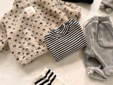 ［valubebe］Soft stripe half neck tops (baby & kids)