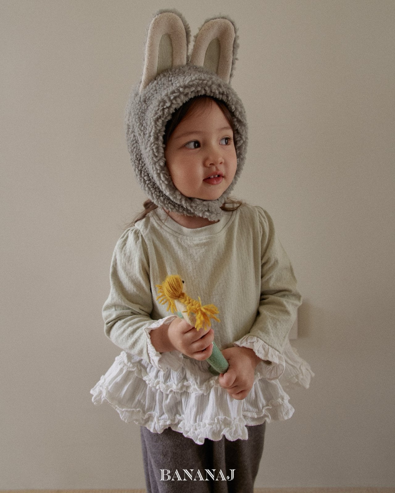 ［nanamood by BANANAJ］Bebe ruffle frill tee