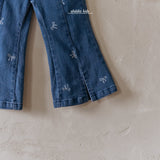 ［aladin］Ribbon denim flare pants