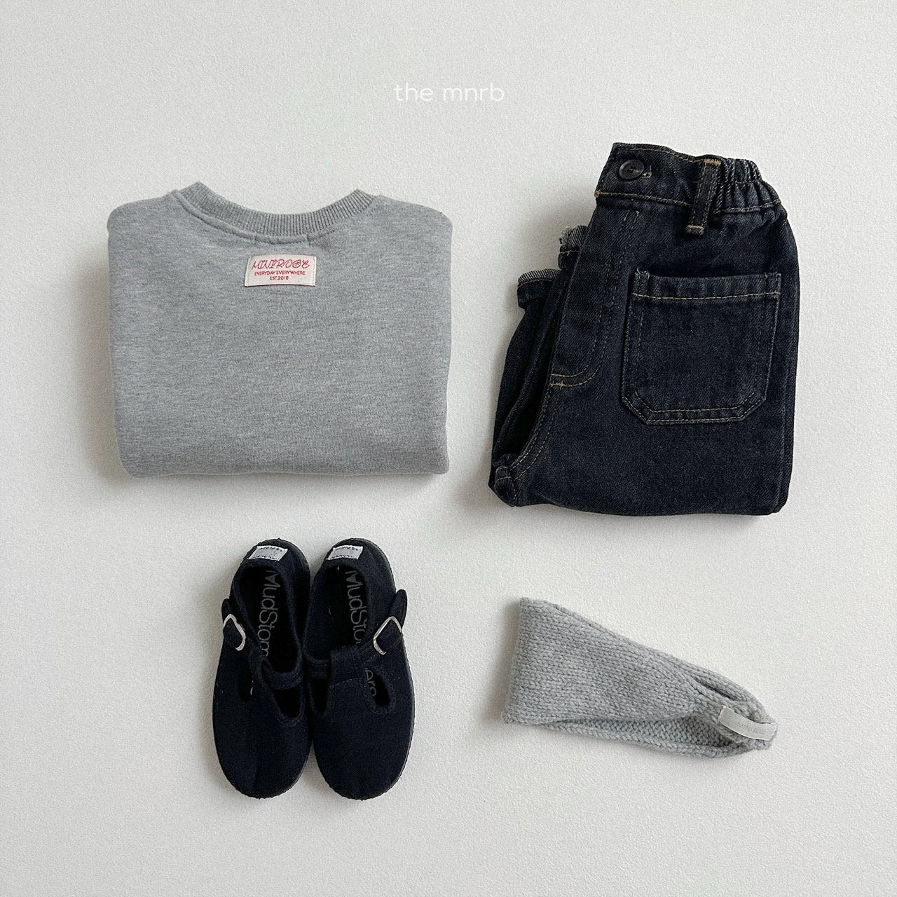 [minirobe] Autumn pocket denim pants