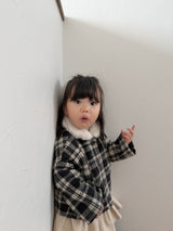［mimi market］Check fur coat