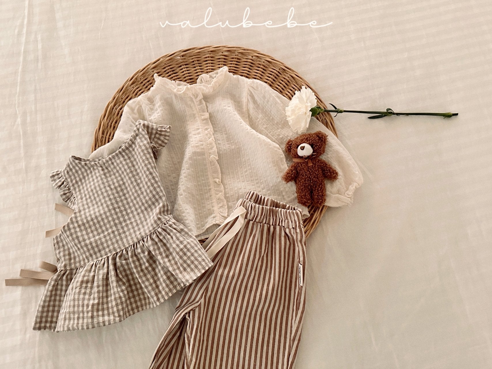 ［valubebe］Lena frill ribbon vest