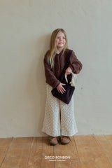 ［DISCO BONBON］Flower corduroy wide pants