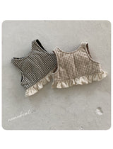 ［nunubiel］Cheese check vest