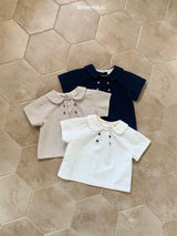 ［bebe holic］Mild double button blouse