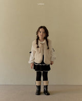 ［LINDO］Betty fur ribbon vest